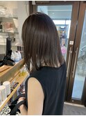 大人可愛い20代30代40代黒髪前下がりショートボブ丸みショート◎