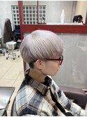 シルバーグレージュ/シルバー/ハイトーンカラー/マッシュ