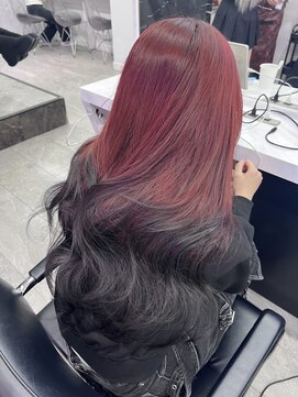 グロウ 渋谷(grow) プルエクステつけたままカラー