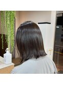 【楽ヘア】ミディアムストレート外ハネスタイル