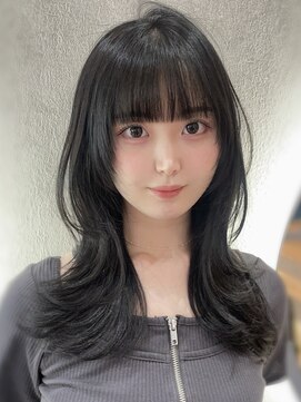 ジーナ 福岡天神(Zina) 福岡ミディアムウルフレイヤー/韓国くびれヘア/Zina福岡天神