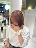 ワンブリーチでつくるこっくりピンクベージュ