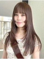 ローレンジウ(LOREN JU)&nbsp;着物ヘア/ダークアッシュ/ミディアムレイヤーカット/名古屋名駅