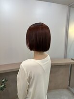 ユッカ 京橋(YUCCA)&nbsp;【YUCCA】オレンジレッドカラー/重めボブ