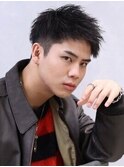 メンズ人気刈り上げショートビジネスジェットアップバング