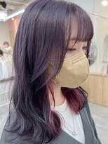 hyon myon/RISEbyREVO 綾瀬店【ヒョンミョン】&nbsp;ハッシュカット/デザインカラー/グレージュ[綾瀬駅/韓国ヘア]