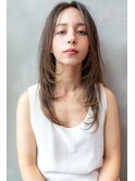 大人かわいい前髪セシルカットココアブラウンフリンジウェーブ