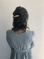 パリスパート2&nbsp;サイド 編み込み ゆるカール ハーフアップ ヘアアレンジ