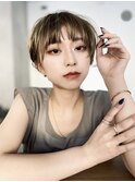 大人可愛い20代30代40代50代小顔ショートボブ丸みショートくびれ