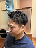 大人ショートツイストスパイラルパーマ/アップバング/上尾