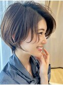 20代30代40代50代耳かけショート前髪なしハンサムショートカット