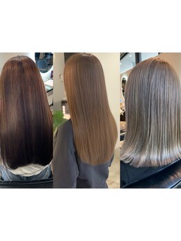 ダメージレスにこだわったカラー剤を使用☆髪の状態や髪質に合わせて最適なカラーをご提案…♪