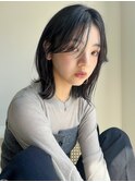 外ハネくびれシースルーバング