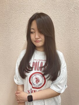 トリコ 柏(tricot) オリーブブラウン/ロングレイヤー/韓国ヘア