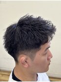 短髪ツイストスパイラルパーマ
