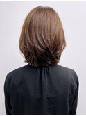 レイヤーカット　ミディアムヘア　広尾　30代　40代