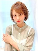 伸ばしかけショートボブ　