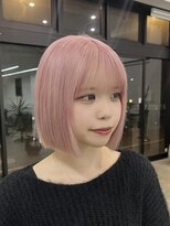 ノートエートル 西金沢(Nought etre)&nbsp;ペールピンクカラー　ホワイトピンク　ボブハイトーン