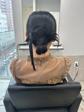 ジゼル 梅田(GiseL) ロングヘアカチモリヘアアップスタイル髪質改善トリートメント