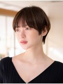 マッシュショート20代30代40代大人可愛い暗髪うる艶髪青山表参道
