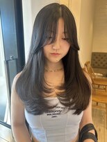 ラヴィズム 長岡店(LUVISM)&nbsp;韓国/顔周りレイヤー/ダブルカラー/ベージュ/前髪新潟長岡宮関