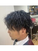 【パーマ】ツイストスパイラル/ツーブロック