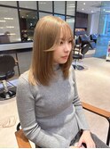 透明感イエローベージュ/艶髪/レイヤーカット