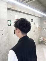 ドアホワイト(door white)&nbsp;スパイキーショート×ワンカール外ハネMIXパーマ