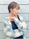 ハンサムショート/丸みショートボブ/20代30代40代50代/顔周り 
