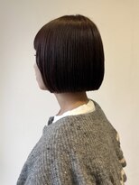ハロウ&nbsp;岡山ボブニュアンスパーマ髪質改善トリートメントショート