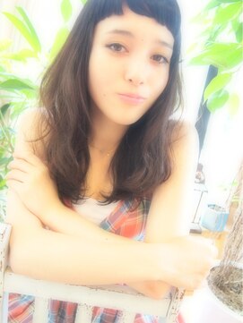 メロウ(MELLOW) [MELLOW外国人風CUT]フレンチ眉上ＢＡＮＧリラックスミディアム