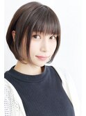 耳かけ前下がりミニマムボブ 田原佐知子