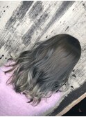 グレージュ×バレイヤージュ