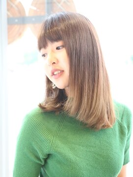 ポンテ 那珂川店(ponte) 【アキ☆涼しげ艶感夏髪ワンレングラデーションミディ】