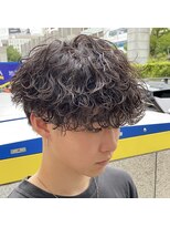 ウェーブ(WAVE)&nbsp;刈り上げなしマッシュ×波巻きパーマ/メンズパーマ