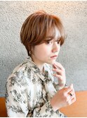 ゆるふわフェミニンショート/前髪長めショート/上品ショート