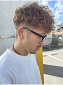 スペインカールメンズパーマメンズマッシュフェード高崎眉毛群馬