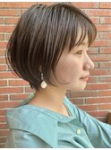 20代30代40代 カットで作る丸みBOB/ふんわりショートボブ/小顔