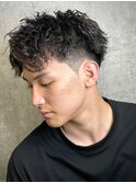 ツーブロックショート