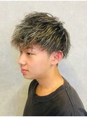 マッシュ/メンズショート/ツーブロック/イエローアッシュ/メンズ