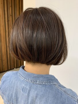クオリス 上板橋店(QUALIS) 20代30代ミニボブココアブラウン小顔美肌ストレート丸み