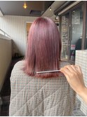 salon sea ヘアカラー ブリーチなしピンク