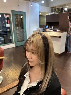 モップス 金沢文庫店(MOPS) デザインカラー【ブリーチ／ハイライト／ダブルカラー／髪質改善