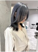 ブルーブラック/寒色/ダークカラー/透明感カラー/トリートメント