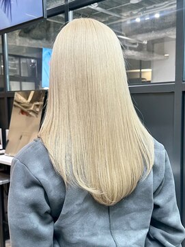 ロング顔周りレイヤー韓国ヘア前髪カット美髪_ba553262