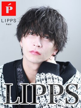 リップス 天神(LIPPS) ソフトツイスパパーママッシュショートツーブロック黒髪ヘア