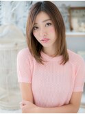 インナーカラー艶感ストレートレイヤーカットh4越谷20代30代40代