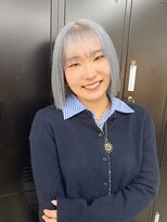 アリープパロット(ALEAP parrot)&nbsp;ブリーチカラー/シルバーグレー/ボブ【ALEAP parrot/大西】