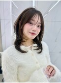 ミディアムレイヤーカット/髪質改善/韓国/前髪/新宿/ブリーチ