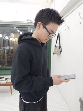 ウェルネス(Wellness) メンズ/刈り上げない/スパイキーショート